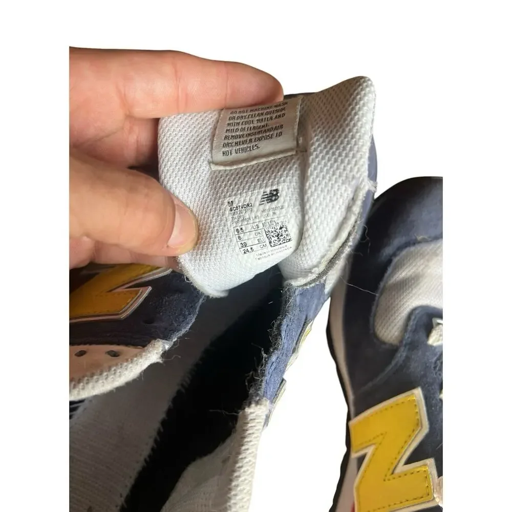 GC574DR2 New Balance 574 Rugged Indigo Honeycomb Red Blue Yellow US 6.5